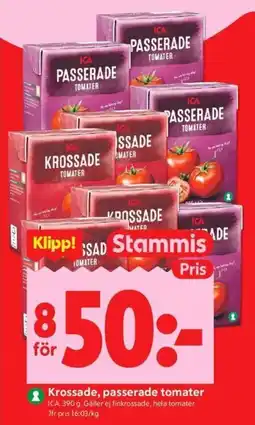 ICA Kvantum Ica krossade, passerade tomater erbjuda
