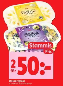 ICA Kvantum Ica dessertglass erbjuda
