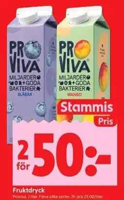 ICA Kvantum Proviva fruktdryck erbjuda