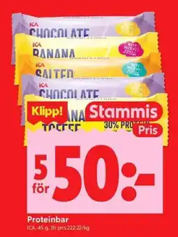 ICA Kvantum Klipp! Stammis Proteinbar erbjuda