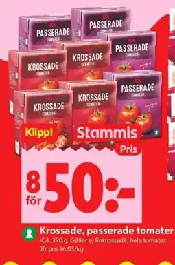 ICA Kvantum Ica krossade, passerade tomater erbjuda