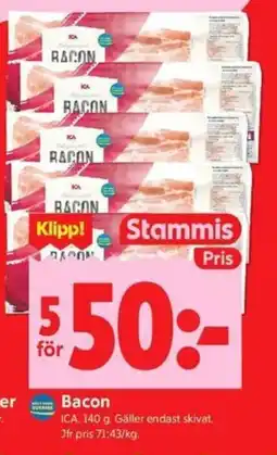 ICA Kvantum Ica bacon erbjuda