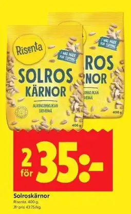 ICA Kvantum Risenta solroskärnor erbjuda