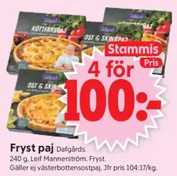 ICA Supermarket Dafgårds fryst paj erbjuda
