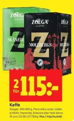 ICA Kvantum Zoegas Kaffe erbjuda