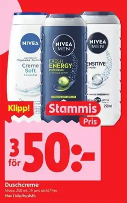ICA Kvantum Nivea Duschcreme erbjuda