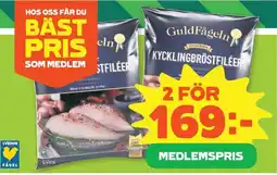 Coop Konsum GuldFågeln kycklingbröstfiléer erbjuda