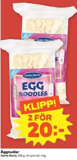 Coop Konsum Santa Maria äggnudlar erbjuda