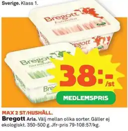 Coop Konsum Bregott Arla erbjuda