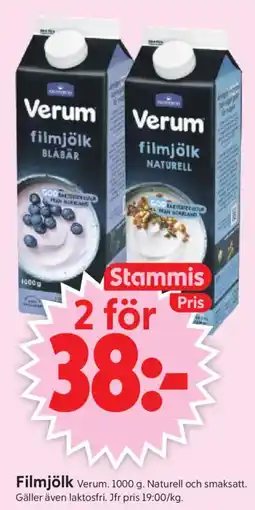 ICA Supermarket Verum filmjölk erbjuda