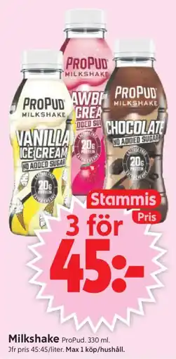 ICA Supermarket Propud milkshake erbjuda