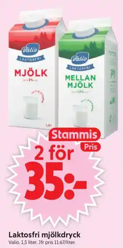 ICA Supermarket Valio laktosfri mjölkdryck erbjuda
