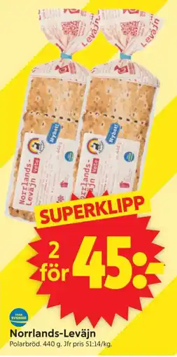 ICA Supermarket Norrlands-Leväjn Polarbröd erbjuda