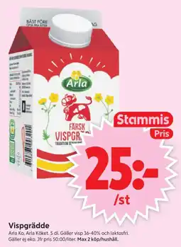 ICA Supermarket Arla Vispgrädde erbjuda