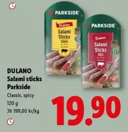 Lidl Dulano salami sticks parkside erbjuda
