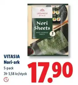 Lidl Vitasia nori-ark erbjuda