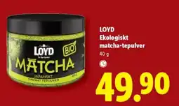 Lidl Loyd matcha-tepulver erbjuda