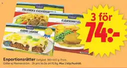 ICA Supermarket Dafgård enportionsrätter erbjuda