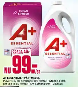 ÖoB A+ ESSENTIAL TVÄTTMEDEL erbjuda