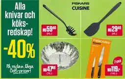 ÖoB Alla knivar och köksredskap! erbjuda