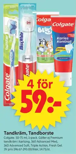 ICA Supermarket Colgate tandkräm tandborste erbjuda
