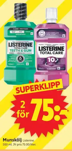 ICA Supermarket Listerine total care erbjuda