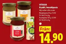 Lidl Vitasia krydd-/wasabipasta erbjuda