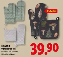 Lidl Livarno Ugnsvantar, set erbjuda