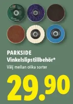 Lidl Parkside Vinkelslipstillbehör erbjuda