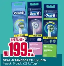 ÖoB ORAL-B TANDBORSTHUVUDEN erbjuda