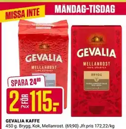 ÖoB GEVALIA KAFFE erbjuda