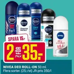 ÖoB NIVEA DEO ROLL-ON erbjuda