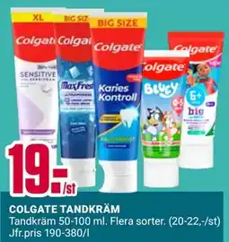 ÖoB COLGATE TANDKRÄM erbjuda