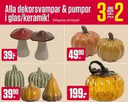ÖoB Alla dekorsvampar & pumpor i glas/keramik! erbjuda