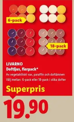 Lidl Livarno doftljus, flerpack erbjuda