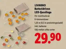 Lidl Livarno led-ljusslinga erbjuda