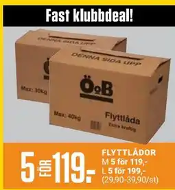 ÖoB FLYTTLÅDOR, Medlemspris erbjuda