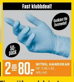 ÖoB NITRIL HANDSKAR, Medlemspris erbjuda