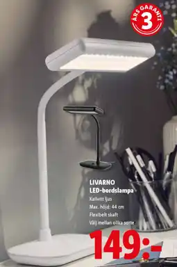 Lidl Livarno led-bordslampa erbjuda