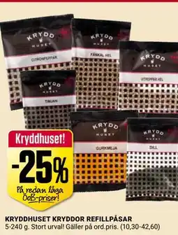 ÖoB KRYDDHUSET KRYDDOR REFILLPÅSAR erbjuda