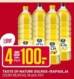 ÖoB TASTE OF NATURE SOLROS-/RAPSOLJA erbjuda