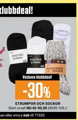 ÖoB STRUMPOR OCH SOCKOR, Medlemspris erbjuda