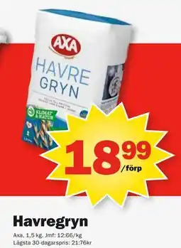 Pekås Havregryn erbjuda