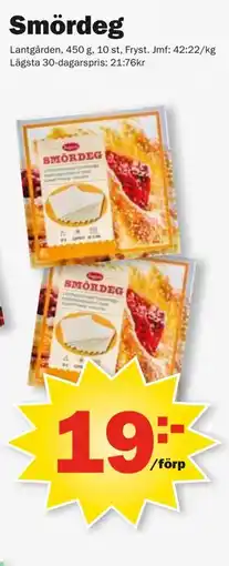 Pekås Smördeg erbjuda