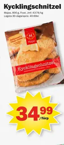 Pekås Kycklingschnitzel erbjuda