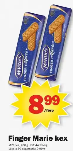 Pekås Finger Marie kex erbjuda