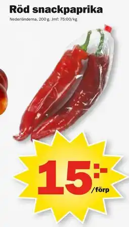 Pekås Röd snackpaprika erbjuda