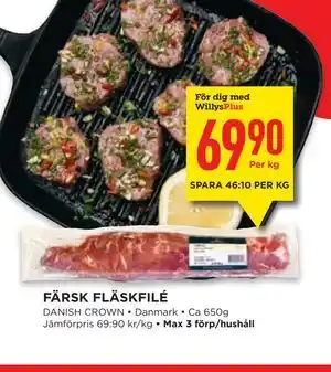 FÄRSK FLÄSKFILÉ, Medlemspris