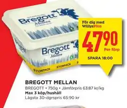 Willys BREGOTT MELLAN, Medlemspris erbjuda