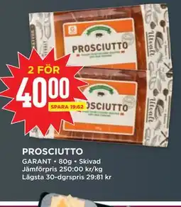 Willys PROSCIUTTO erbjuda